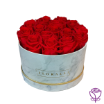 Small Round White Marble Box