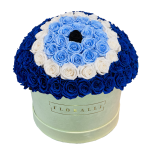Turkish Eye Oval Design Round Velvet Box